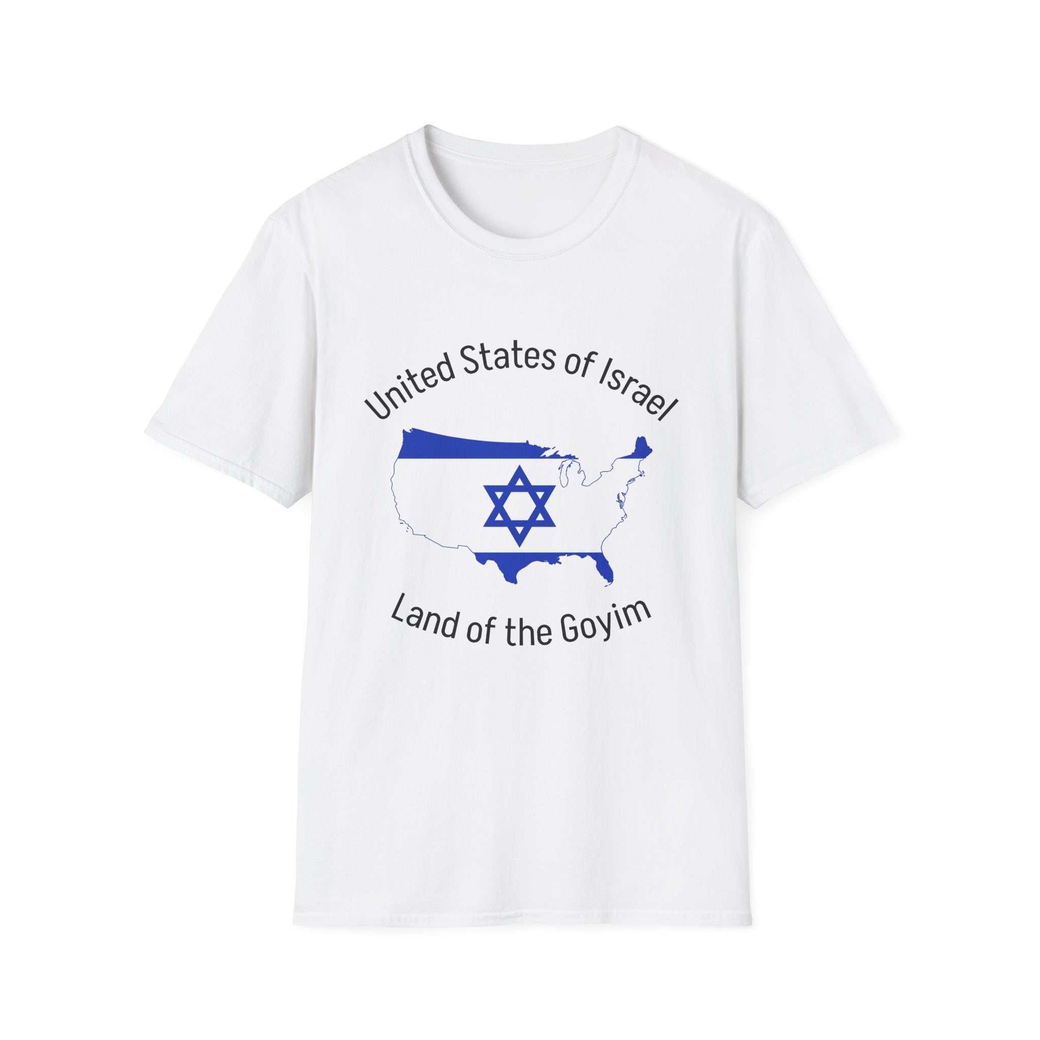 T-Shirt — "United States of Israel" Map Tee (Land of the Goyim)