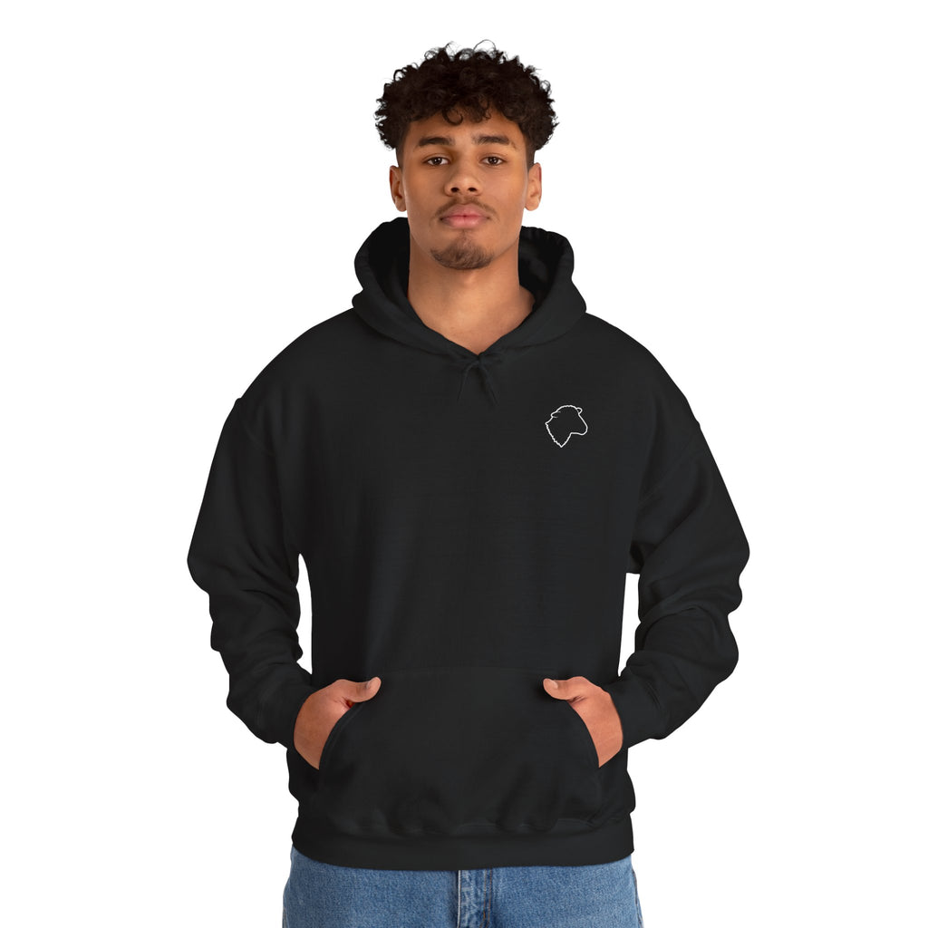 Wolf Silhouette Hoodie — "Stop Following the Crowd, They Are Lost AF" Inspirational Graphic Hoodie
