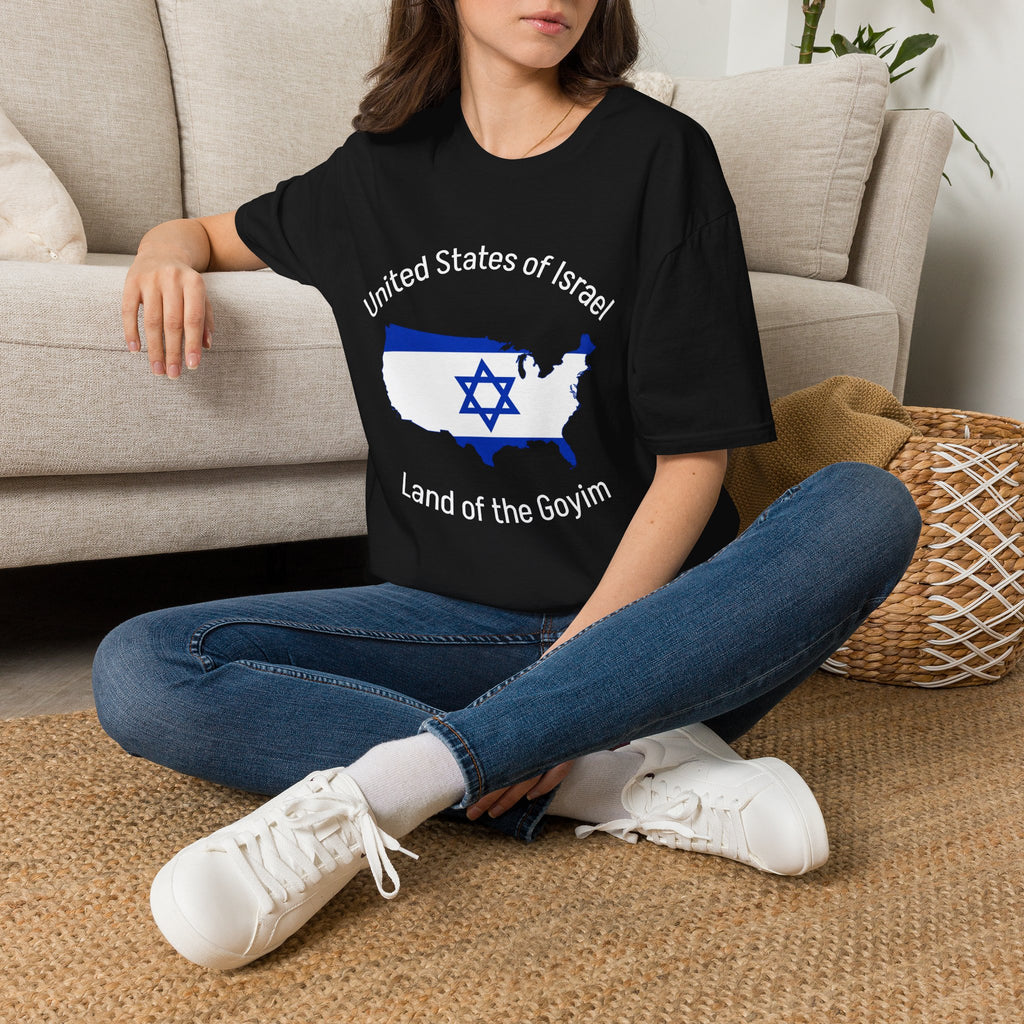 T-Shirt — "United States of Israel" Map Tee (Land of the Goyim)