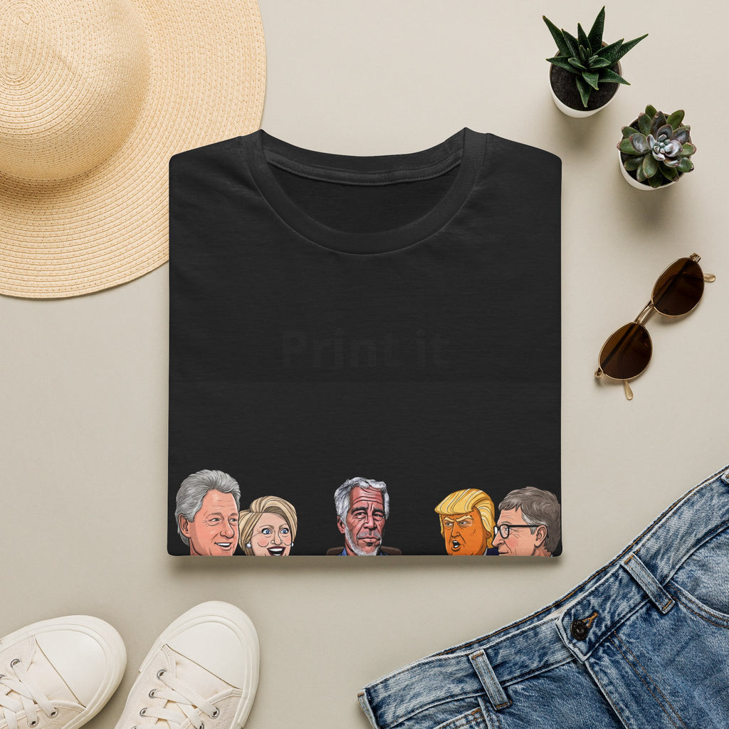 Political Figures Roundtable T‑Shirt — Caricature Presidents & Politicians Graphic Tee