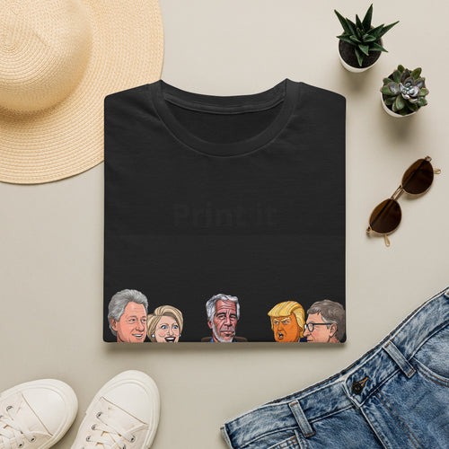 Political Figures Roundtable T‑Shirt — Caricature Presidents & Politicians Graphic Tee