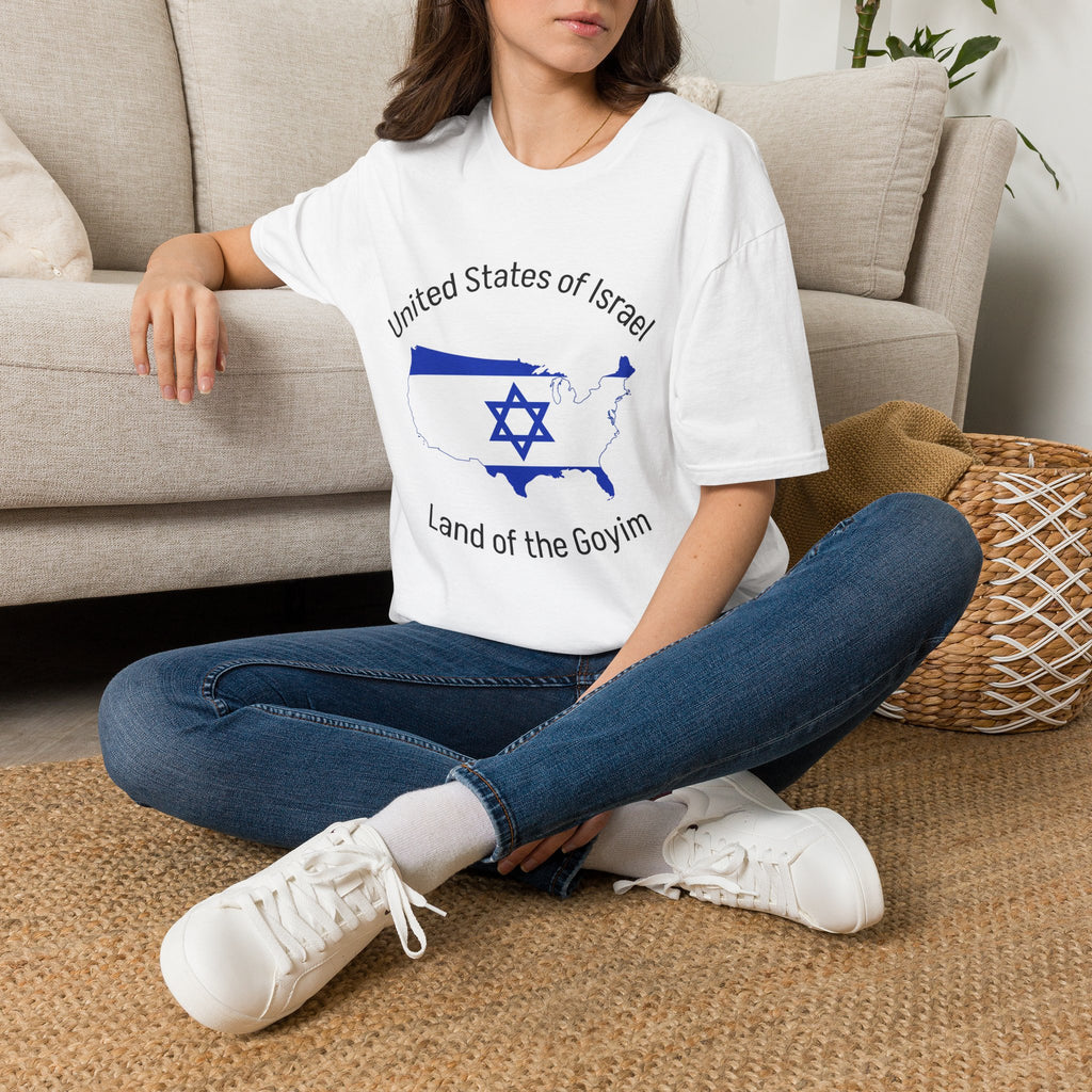 T-Shirt — "United States of Israel" Map Tee (Land of the Goyim)